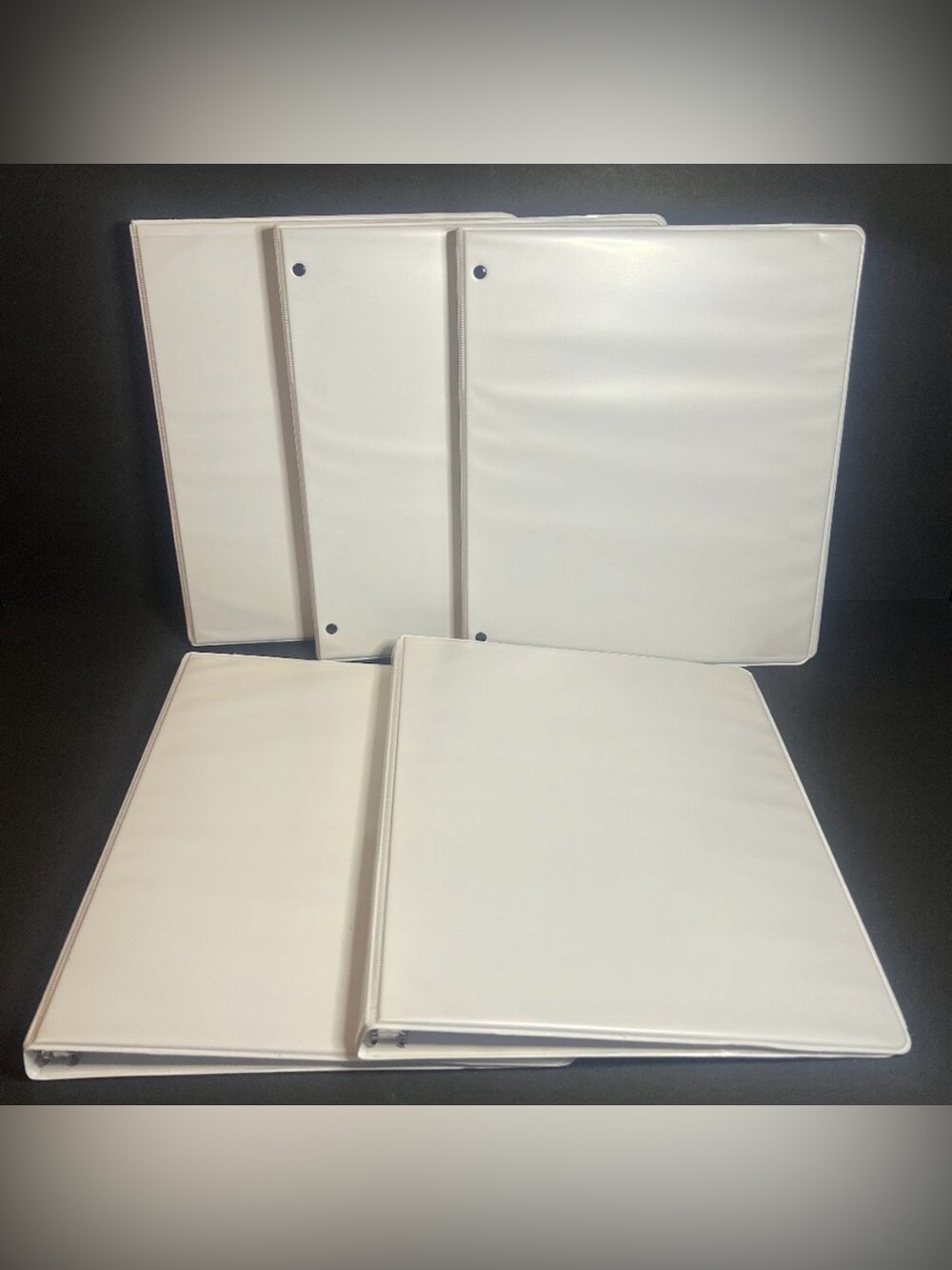 Lot of 5 Staples Simply #23717 White 1/2" 3-Ring View Binder 100 Sheet Capacity